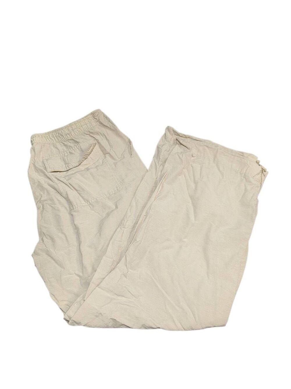 Aeropostale parachute pants  lightweight, relaxed-fit beige pull-on pants with e
